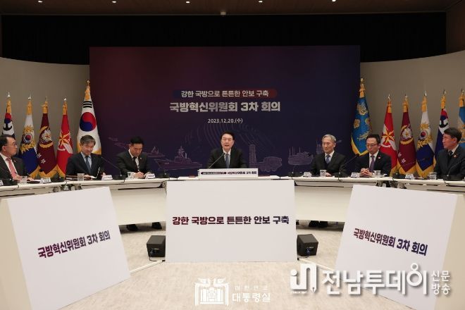 12월 20일 윤석열 대통령은 국방혁신위원회 3차 회의를 주재했다.