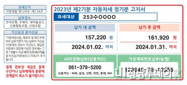 개선된 큰 글씨 고지서