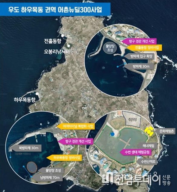 우도 하우목동 권역 어촌뉴딜 300사업 사업계획도