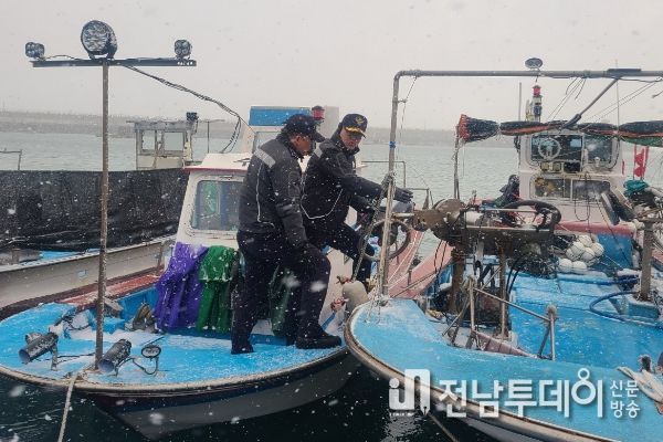 완도해경서장, 한파 속 “국민의 안전”을 위해 현장점검 나서