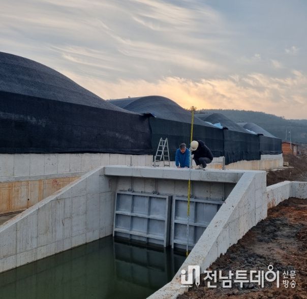 소안면 가학제 수리 시설 개보수 사업 현장
