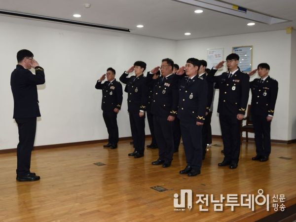 완도해경, 정기인사에 따른 팀워크 강화 훈련 돌입