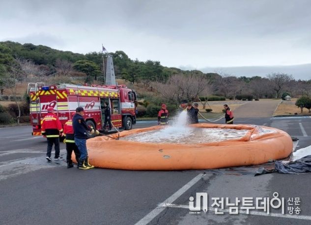 산불진화헬기 급수용 저수조 설치