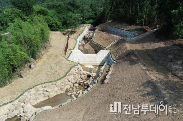 미력면 초당리 사방댐 완공