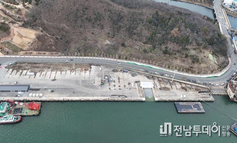 오는 28일 개장하는 목포 삼학도 임시여객터미널 모습