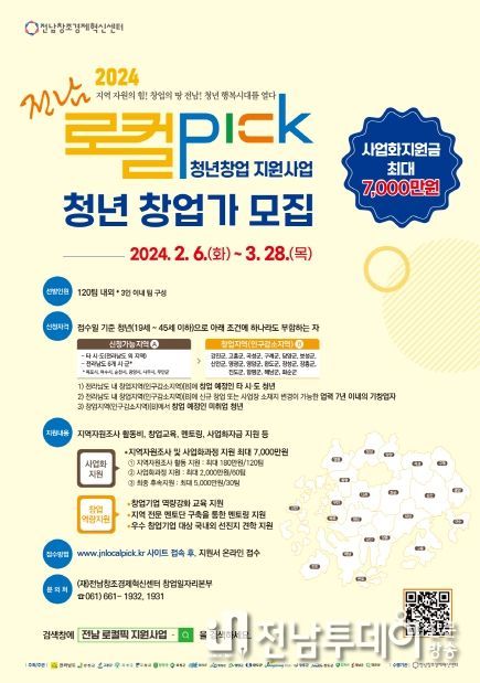 화순군, ‘전남 로컬픽 청년창업 지원 사업’ 공고