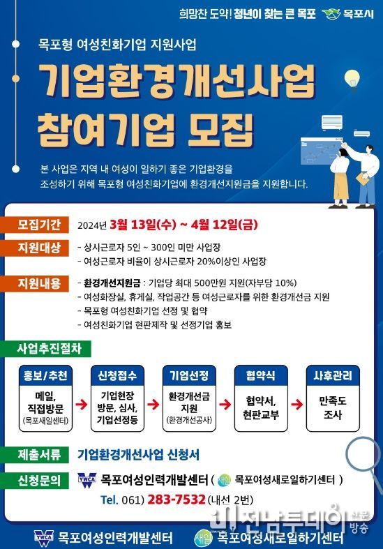 목포시가 목포형 여성친화기업 지원사업을 추진한다. / 포스터