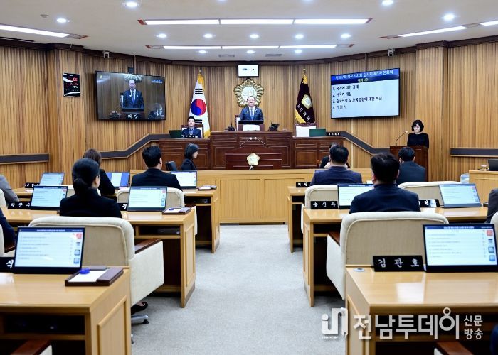 목포시의회, 제387회 임시회 개회