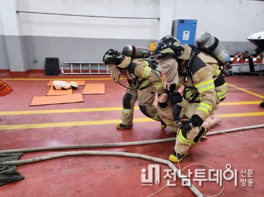 여수소방서, 상반기 소방전술훈련평가 실시