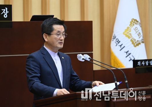 5분 자유발언 중인 백종한 의원 (사진=백종한 의원 제공)