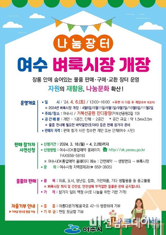 ‘여수 벼룩시장’, 4월 6일 열려