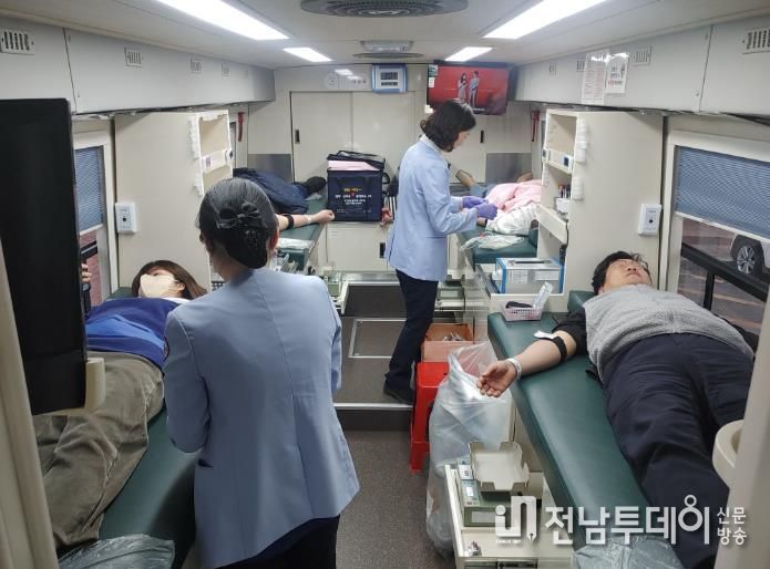지난 22일 권역별로 단체 헌혈 행사 실시