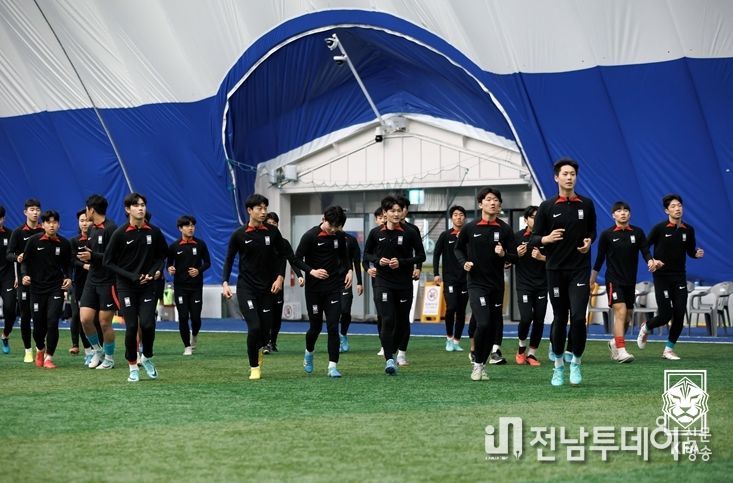 U-16 대표팀 1월 경주 1차 국내 소집훈련 장면