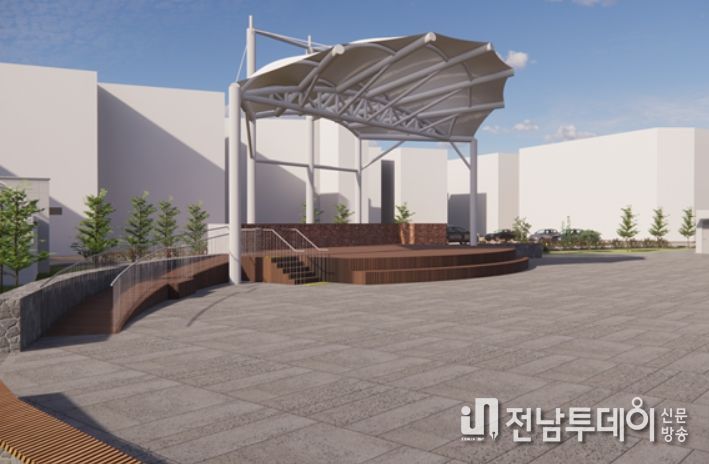 북수구 광장 내 야외무대 개선공사 후 조감도