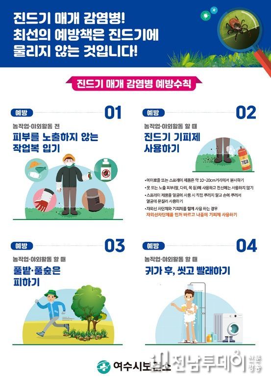 진드기 매개 감염병 예방수칙 안내문