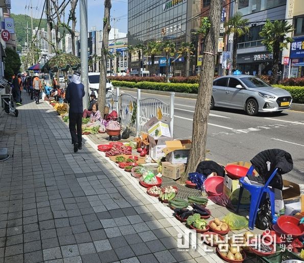 여수시, 교동시장 주변 노점 구획선 정비