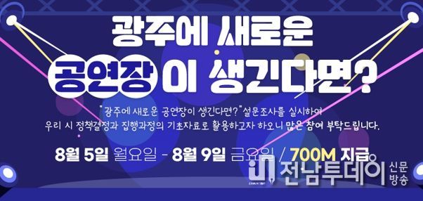 ‘광주광역시 전문예술극장 건립’ 당신의 생각은?