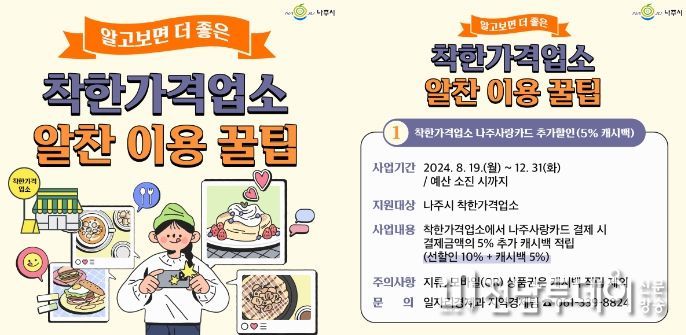 알고보면 더 좋은 착한가격업소 알찬 이용 꿀팁 (이미지 제공-나주시)