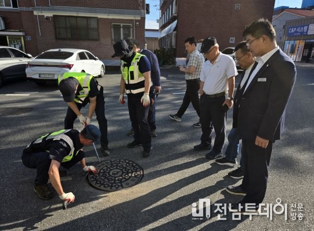 목포시의회 최환석 도시건설위원장 집중호우 침수 관련 현장 간담회 개최