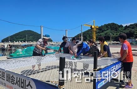 드론배송 시연 모습