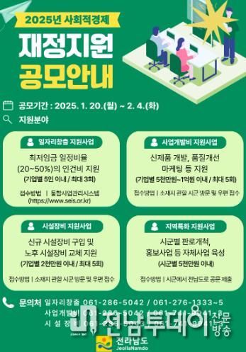사회적경제기업 재정지원사업 홍보물