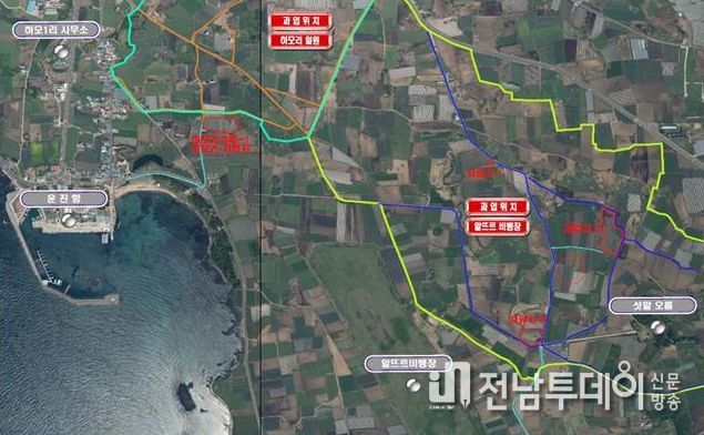 배수개선사업 신규지구 위치도