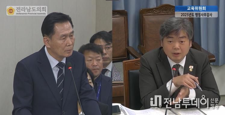 행정사무감사 중인 박원종 전남도의원