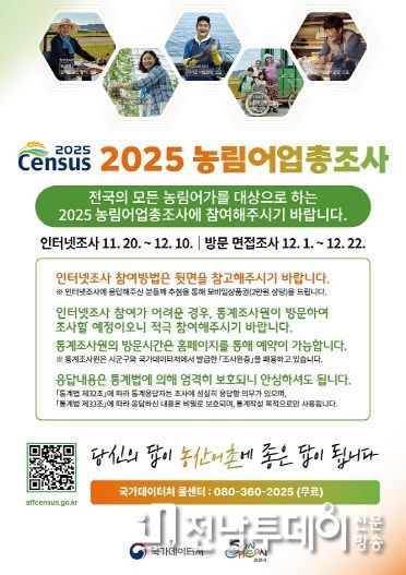 순천시, 2025 농림어업총조사 실시