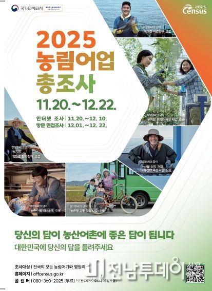 영광군, ‘2025 농림어업총조사’ 실시