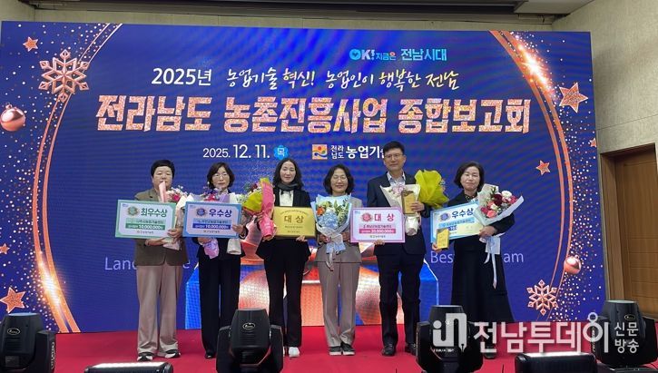 해남군, 전라남도 농촌진흥사업 종합평가‘대상’수상