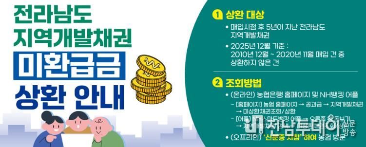 지역개발채권 미환급금 일제상환 웹배너