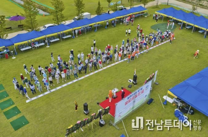 2025년 9월 진행된 제1회 적벽배 파크골프 대회 모습