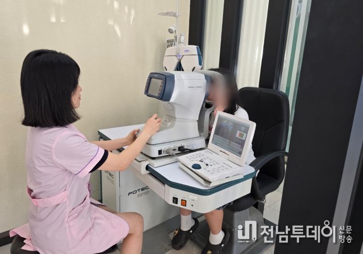 눈 건강지킴이 안경 지원 모습