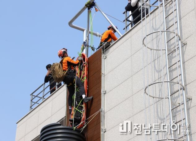 전남소방기술경연대회 대비 ‘응용구조전술 시연회’