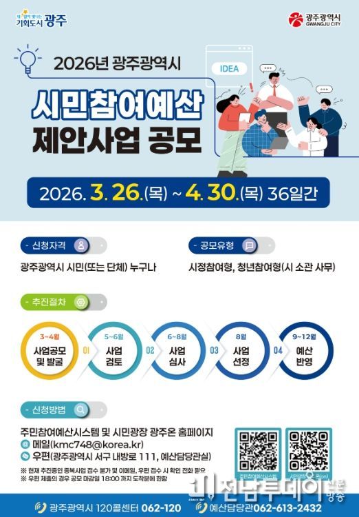 4월30일까지 ‘시민참여예산 제안’ 공모