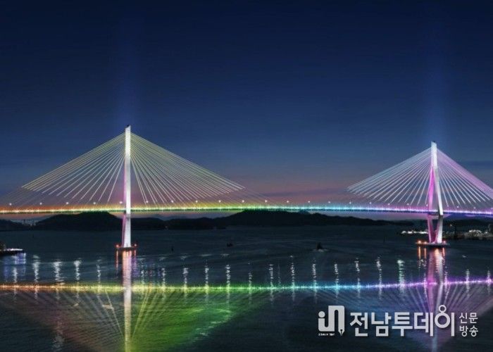 목포대교 경관조명 예상 연출사진